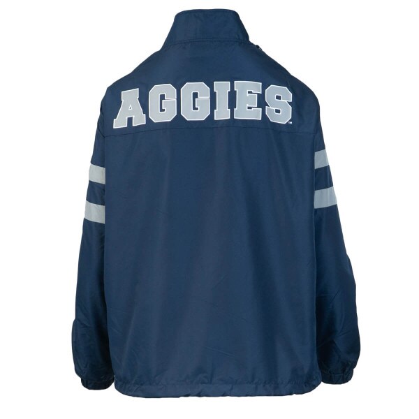 Navy Q-Zip U-State Aggies Utah State Stripes Women's 1/4-Zip Jacket